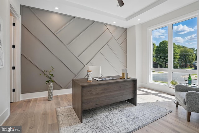 4134 Maple Ave, Fairfax, VA 22032 - home office featuring recessed lighting and light wood-style flooring
