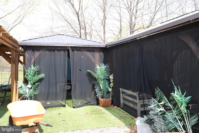 view of outdoor structure with a gazebo