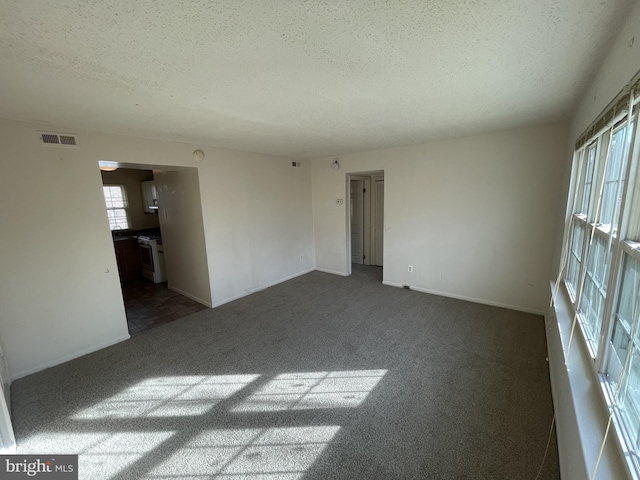 100 Park Blvd Unit 17D, Cherry Hill, NJ 08034 - spare room featuring a textured ceiling, plenty of natural light, carpet, and baseboards