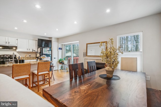 3 Casino Ct, Silver Spring, MD 20906 - dining area featuring light wood-type flooring and recessed lighting