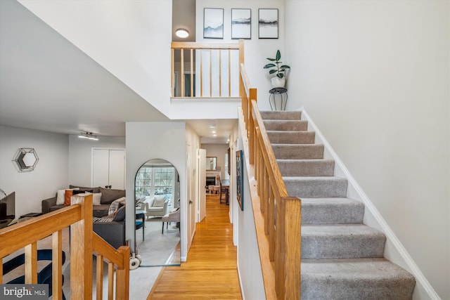 3 Casino Ct, Silver Spring, MD 20906 - stairway featuring wood finished floors and baseboards