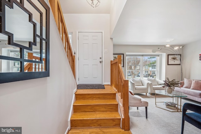 3 Casino Ct, Silver Spring, MD 20906 - stairway with baseboards and wood finished floors