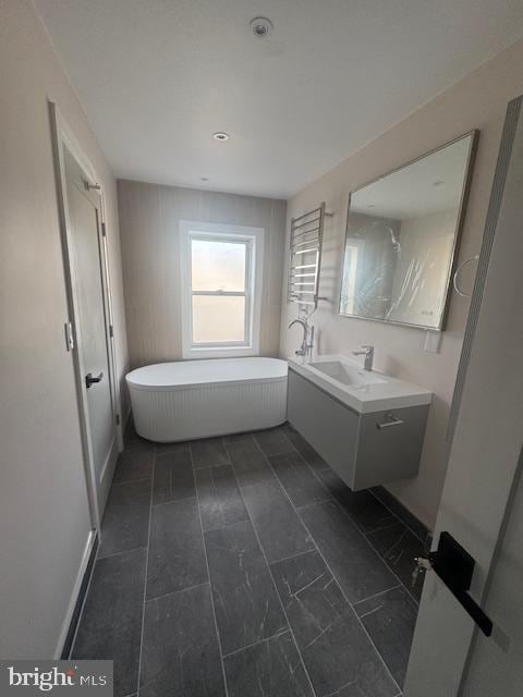 1809 Christian St, Philadelphia, PA 19146 - full bathroom with a freestanding tub and vanity