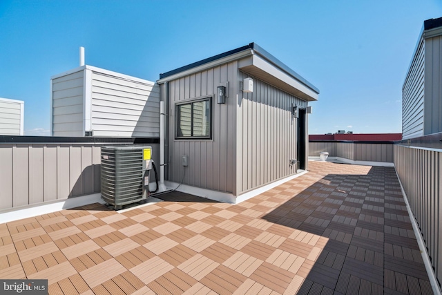 view of patio / terrace featuring cooling unit