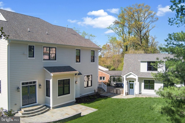 4777 33rd St N, Arlington, VA 22207 - back of property with a yard and a shingled roof