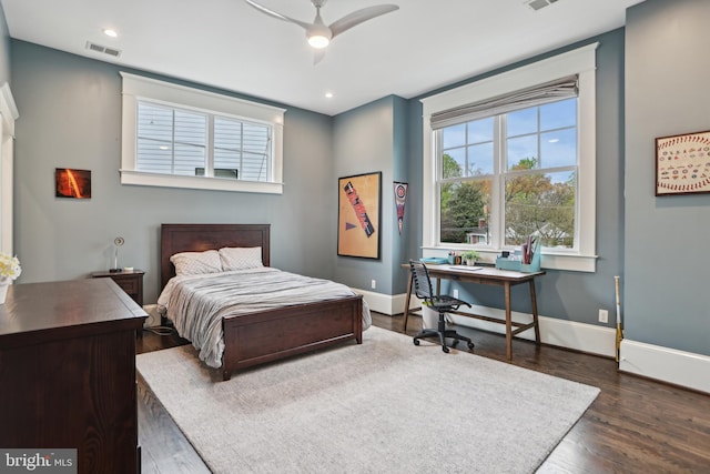 4777 33rd St N, Arlington, VA 22207 - bedroom with visible vents, baseboards, and dark wood-style flooring