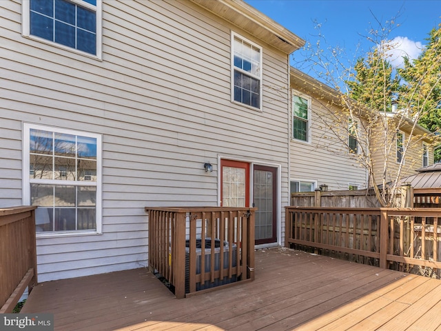 wooden deck with fence