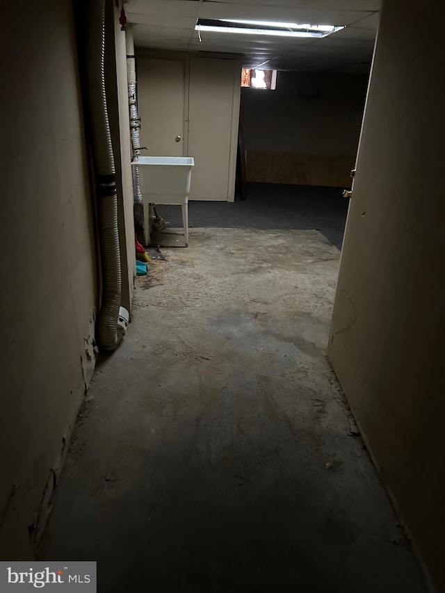 view of basement