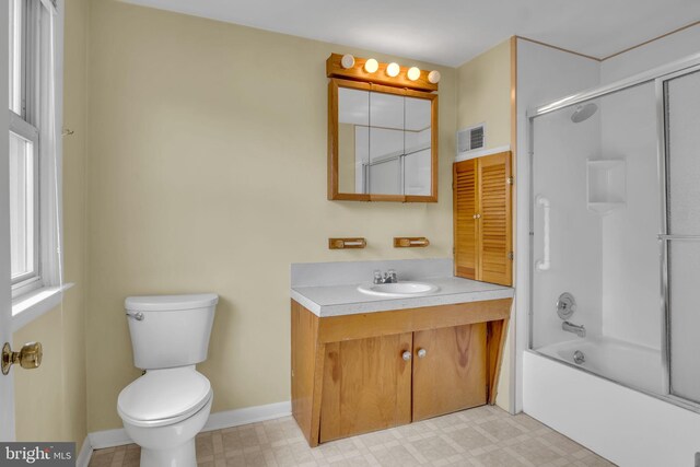 413 W Marble St, Mechanicsburg, PA 17055 - full bath with vanity, toilet, shower / washtub combination, tile patterned floors, and baseboards