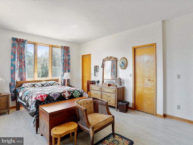 bedroom with baseboards