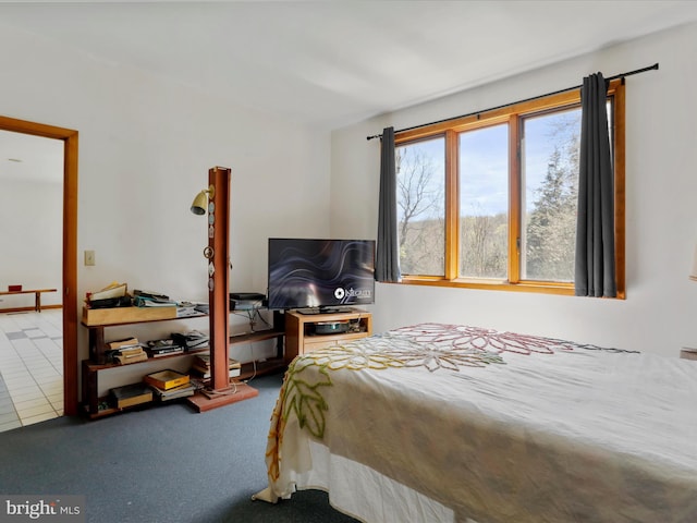 view of carpeted bedroom