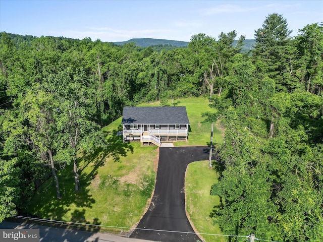 47 Snowbird Ct, Front Royal, VA 22630 - aerial view of property and surrounding area with a heavily wooded area