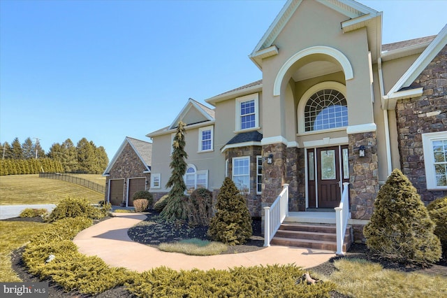 121 Rich Valley Rd, Mechanicsburg, PA 17050 - view of front facade with stucco siding and stone siding