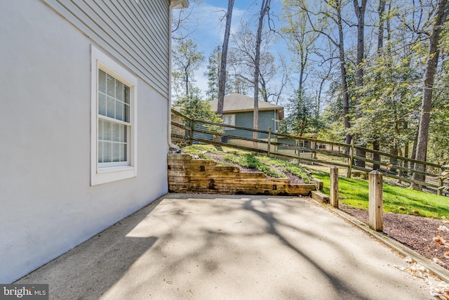 view of patio with fence