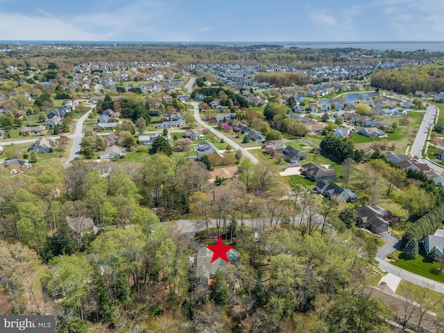 drone / aerial view with a residential view