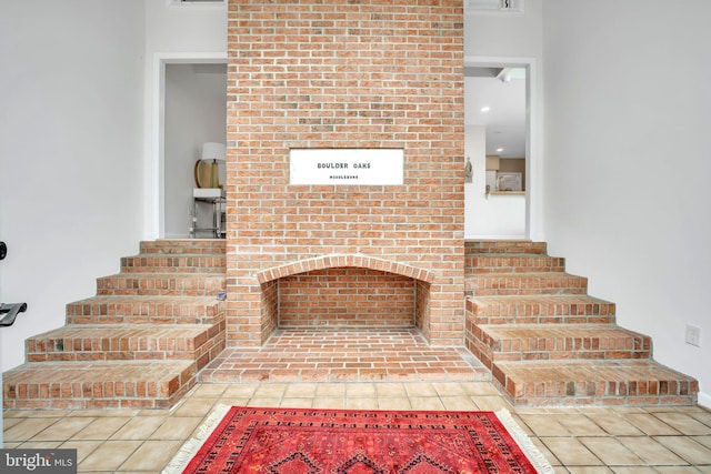 38528 Lime Kiln Rd, Middleburg, VA 20117 - staircase featuring tile patterned floors and visible vents