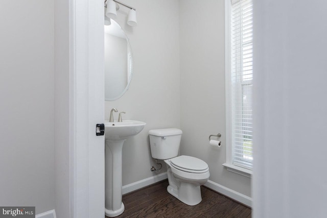3393 Monterey Dr, Rockingham, VA 22801 - bathroom featuring toilet, wood finished floors, and baseboards