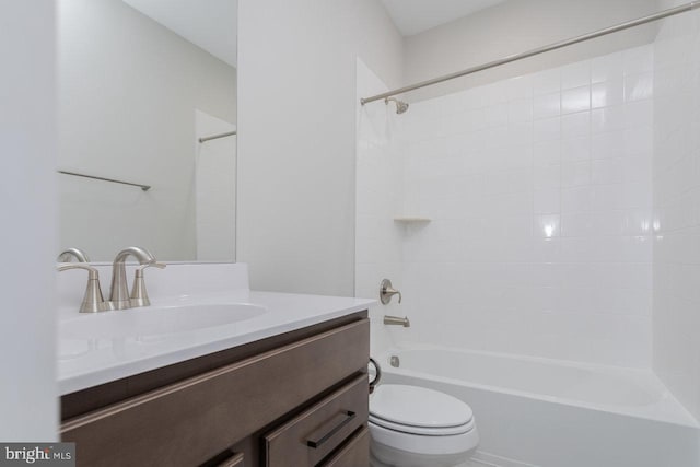 3393 Monterey Dr, Rockingham, VA 22801 - bathroom featuring washtub / shower combination, vanity, and toilet