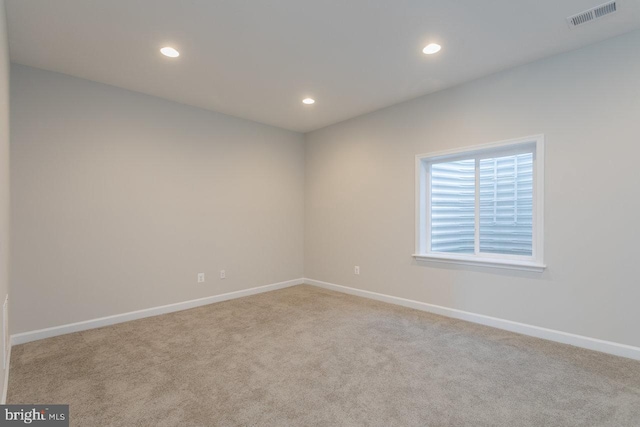 3393 Monterey Dr, Rockingham, VA 22801 - carpeted empty room with baseboards, visible vents, and recessed lighting