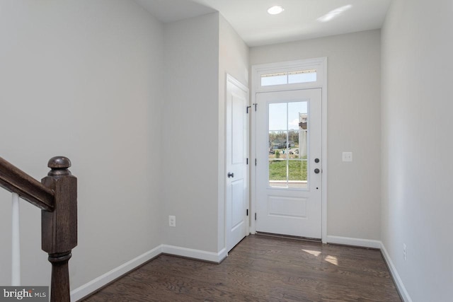 3393 Monterey Dr, Rockingham, VA 22801 - interior space with baseboards, dark wood-style floors, and plenty of natural light