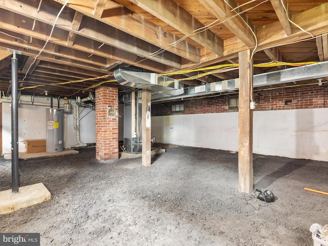 803 Berryville Ave, Winchester, VA 22601 - unfinished basement with heating unit and electric water heater