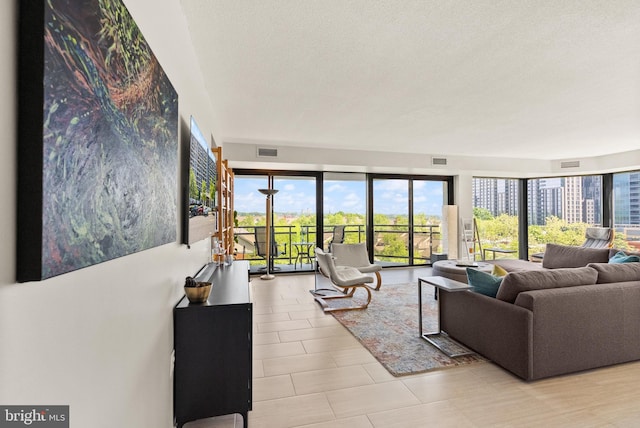 1530 Key Blvd Unit 528, Arlington, VA 22209 - living room with a textured ceiling