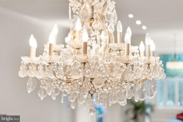 details featuring recessed lighting