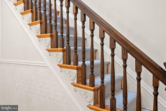 view of stairway