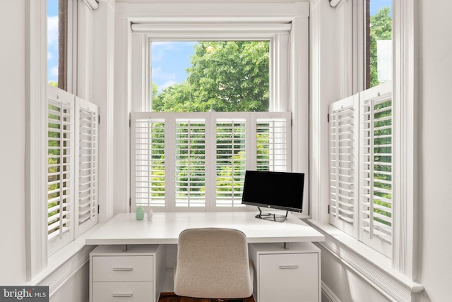 office with built in study area