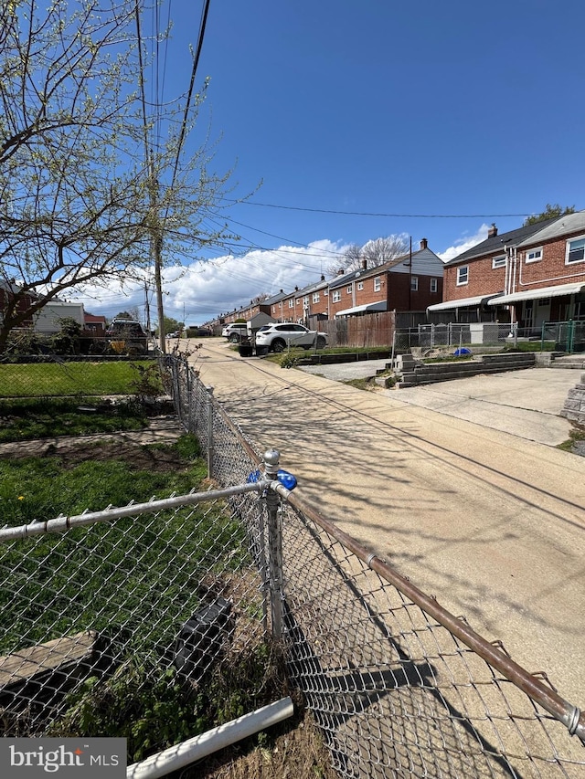 view of street with a residential view