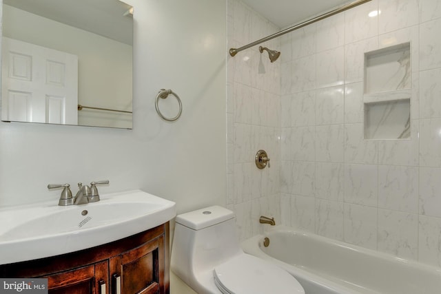 1674 Irving St NW, Washington, DC 20010 - full bathroom with vanity, shower / bathing tub combination, and toilet