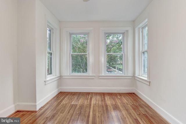 1674 Irving St NW, Washington, DC 20010 - empty room with baseboards, plenty of natural light, and light wood-style flooring