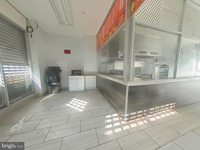 kitchen featuring light tile patterned floors