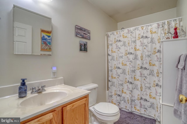 103 N Spinnaker Ln, Milton, DE 19966 - full bathroom with vanity, toilet, and curtained shower