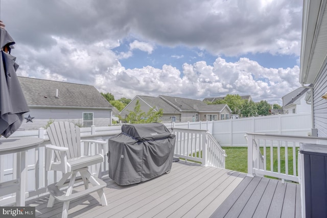 103 N Spinnaker Ln, Milton, DE 19966 - deck featuring a grill and a residential view