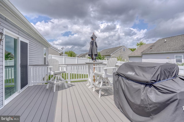 103 N Spinnaker Ln, Milton, DE 19966 - wooden deck featuring area for grilling