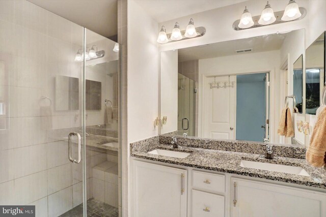 18010 Dave Anne Cir, Stewartstown, PA 17363 - full bathroom with double vanity and a shower stall