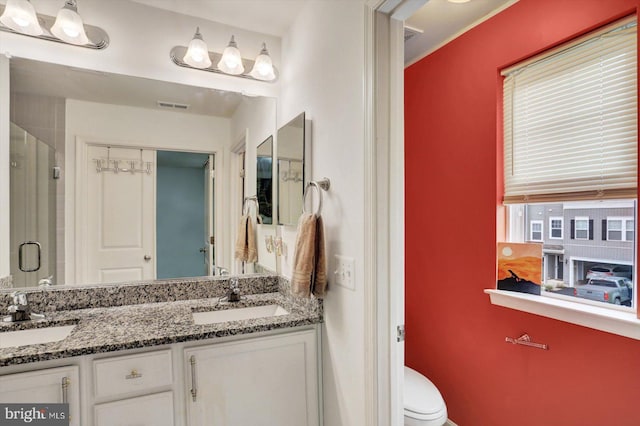 18010 Dave Anne Cir, Stewartstown, PA 17363 - full bathroom with a stall shower, double vanity, and toilet