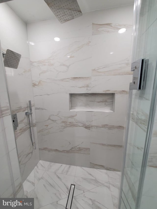 5100 Fitch St SE, Washington, DC 20019 - bathroom featuring a marble finish shower
