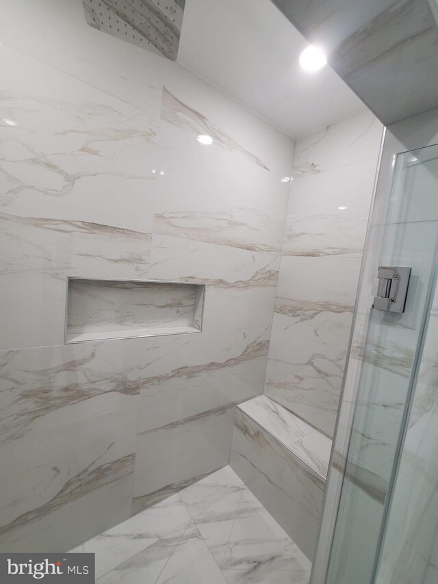 5100 Fitch St SE, Washington, DC 20019 - bathroom featuring a marble finish shower