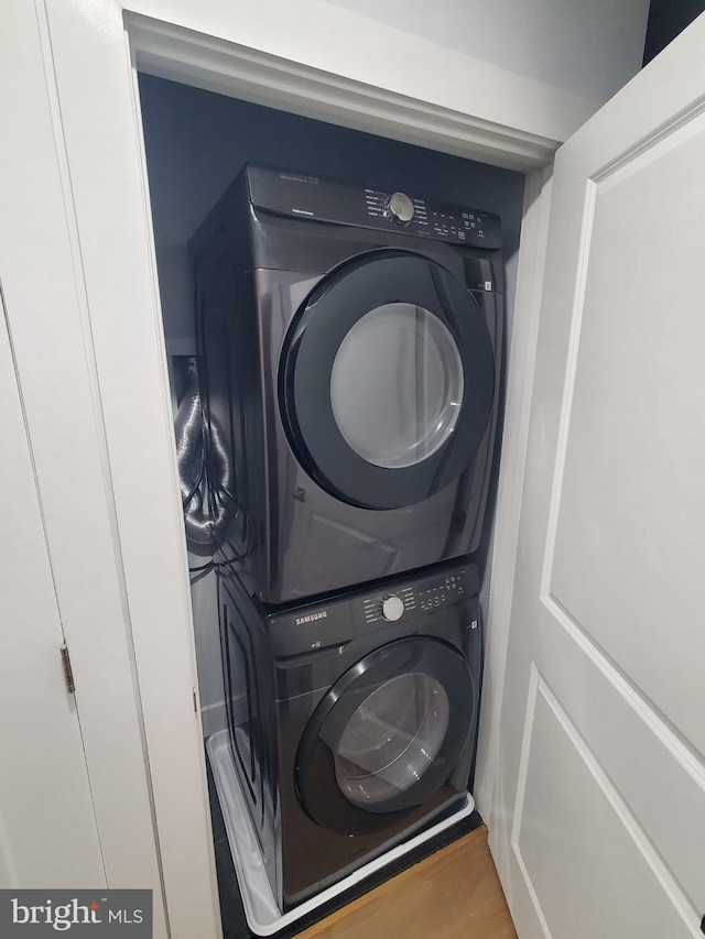 5100 Fitch St SE, Washington, DC 20019 - laundry area featuring estacked washer and dryer