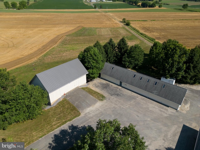 drone / aerial view featuring a rural view