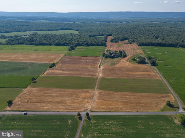 bird's eye view featuring a rural view