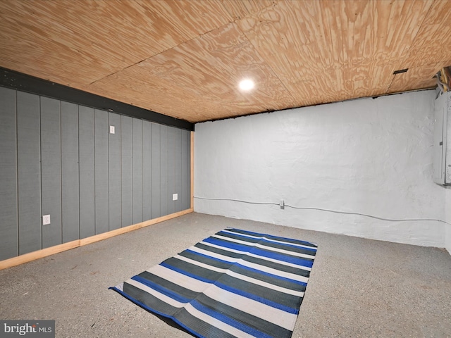 1918 Friedensburg Rd, Reading, PA 19606 - spare room with wooden ceiling, baseboards, and wooden walls