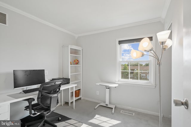 9060 Moonshine Holw Unit G, Laurel, MD 20723 - home office with carpet, crown molding, and baseboards