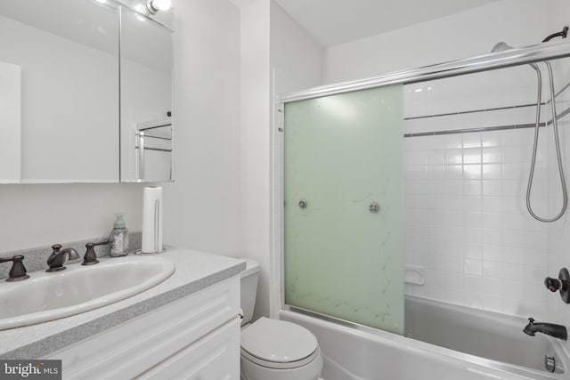 9060 Moonshine Holw Unit G, Laurel, MD 20723 - full bathroom featuring vanity, toilet, and combined bath / shower with glass door