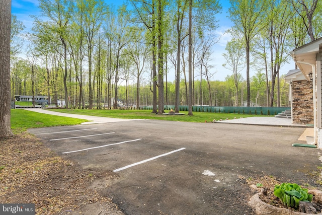 view of uncovered parking lot
