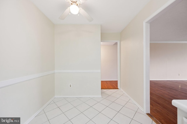 6101 Edsall Rd Unit 1408, Alexandria, VA 22304 - spare room with light tile patterned floors, baseboards, and ceiling fan