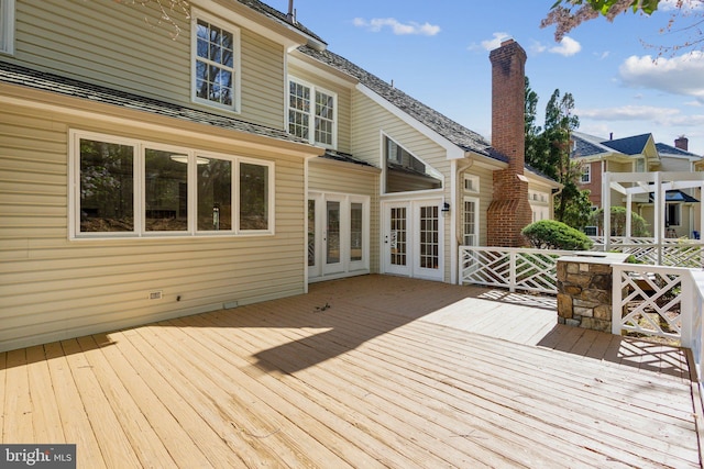 9313 Braymore Cir, Fairfax Station, VA 22039 - deck with french doors