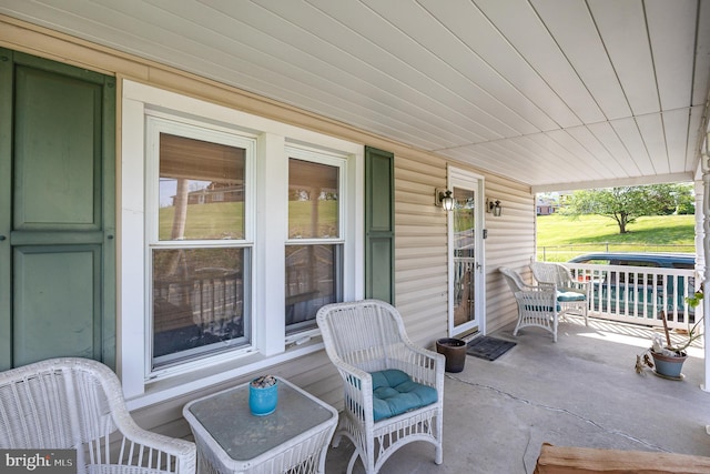 view of patio with covered porch